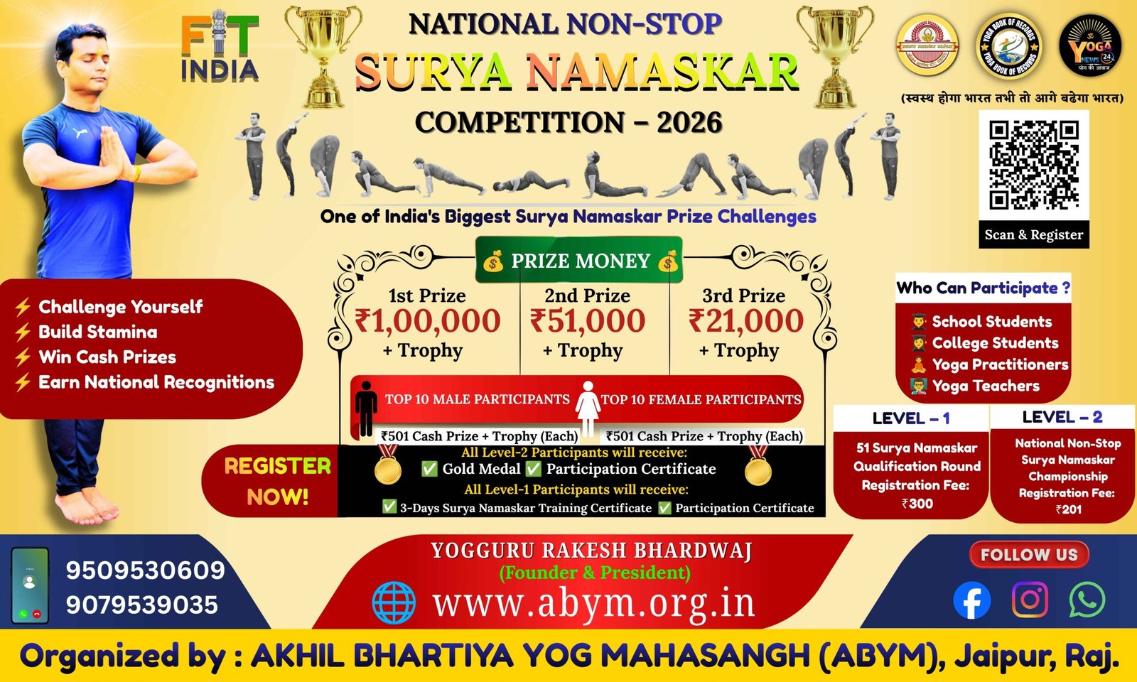 National Non-Stop Surya Namaskar Competition 2026