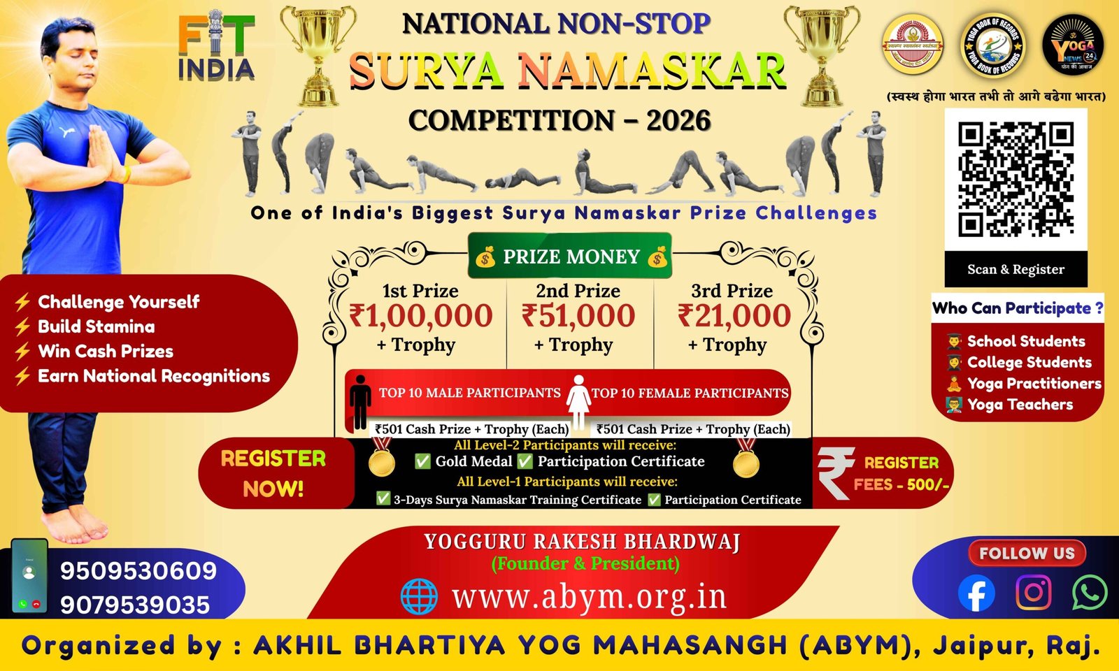 National Non-Stop Surya Namaskar Competition 2026